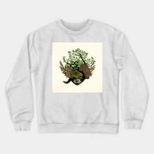 Girl with Tree hair - Designs for a greener future Crewneck Sweatshirt